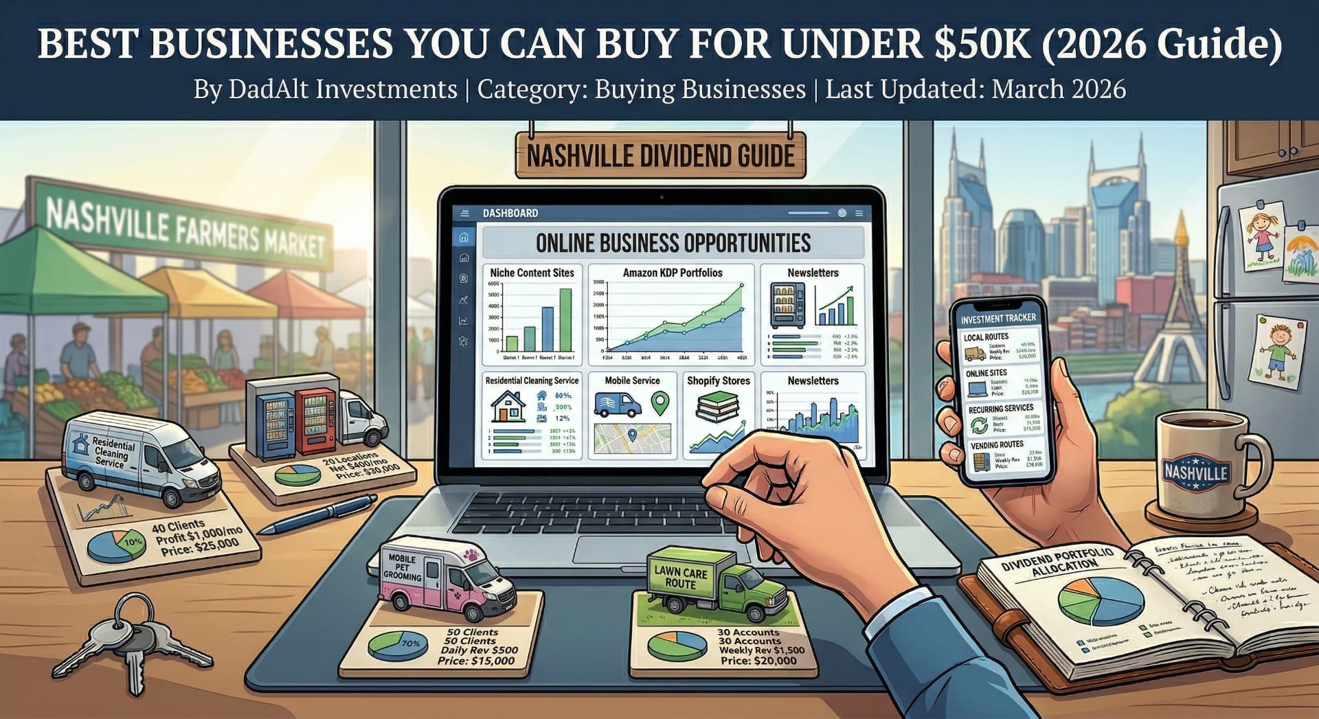 Learn about Best Businesses To Buy Under 50k with our trustworthy, family-oriented investment guide. DadAlt Investments: Best Businesses To Buy Under 50k - Expert family wealth building strategies